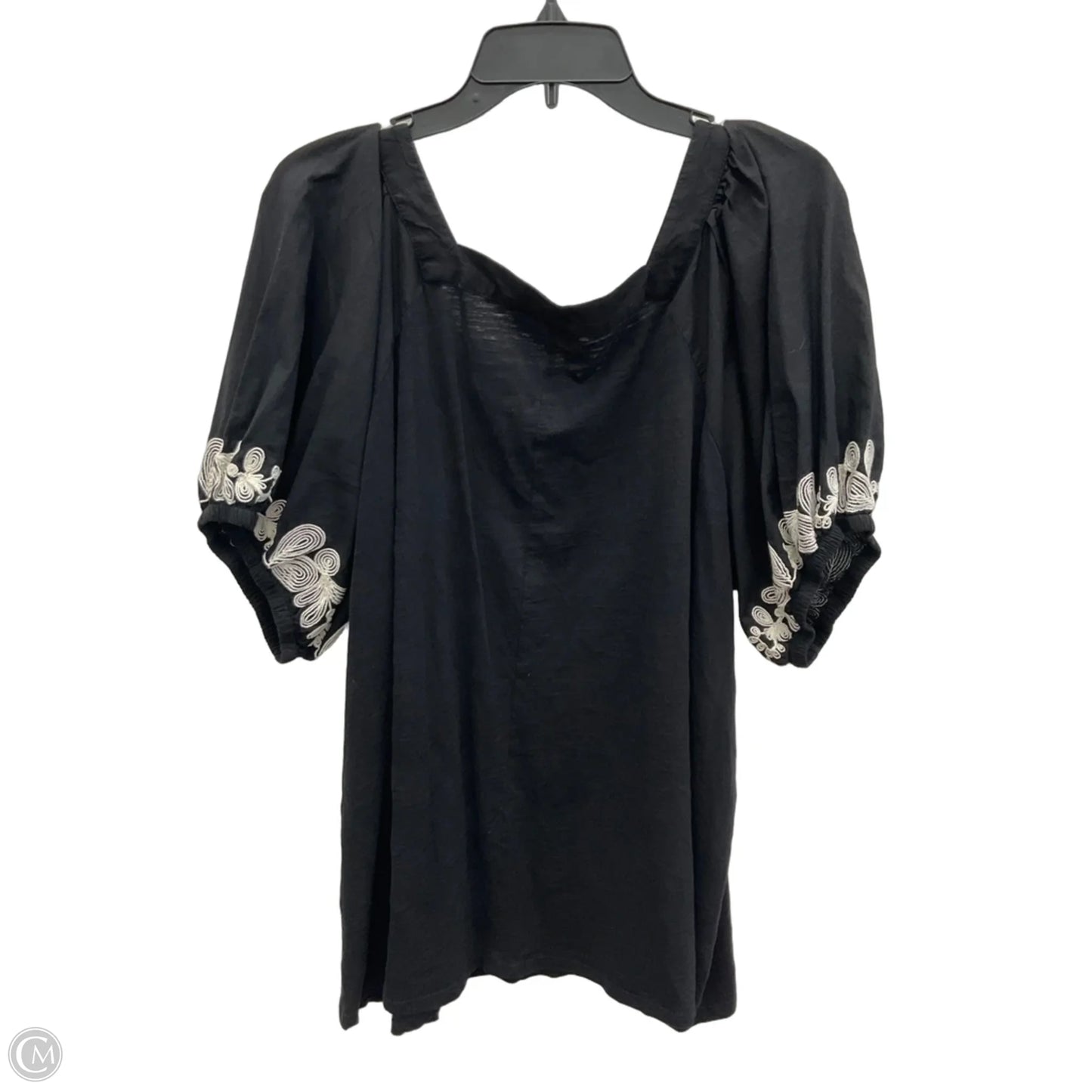 Top Short Sleeve By Lane Bryant In Black, Size: 3x
