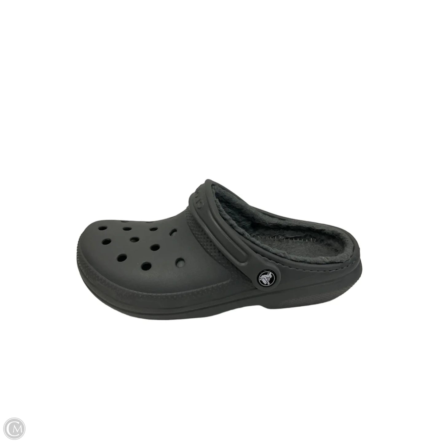Shoes Flats By Crocs In Grey, Size: 9