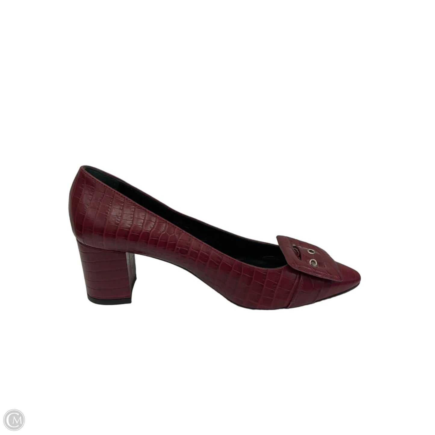Shoes Heels Block By Agl In Maroon, Size: 9.5