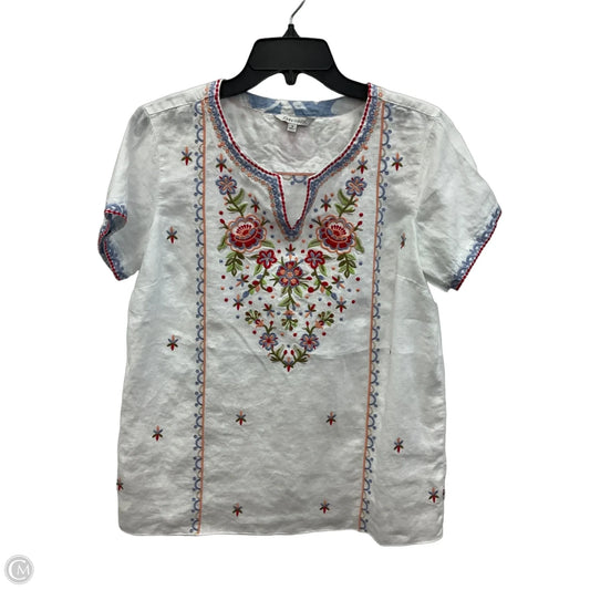 Top Short Sleeve By John Mark In White, Size: S