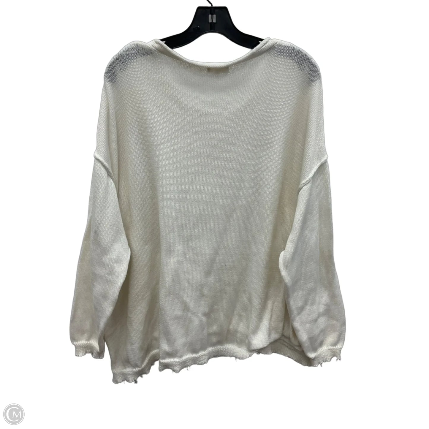 Top Long Sleeve By Easel In Cream, Size: 2x