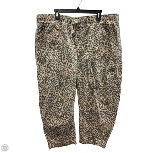 Jeans Wide Leg By Gap In Animal Print, Size: Xxl