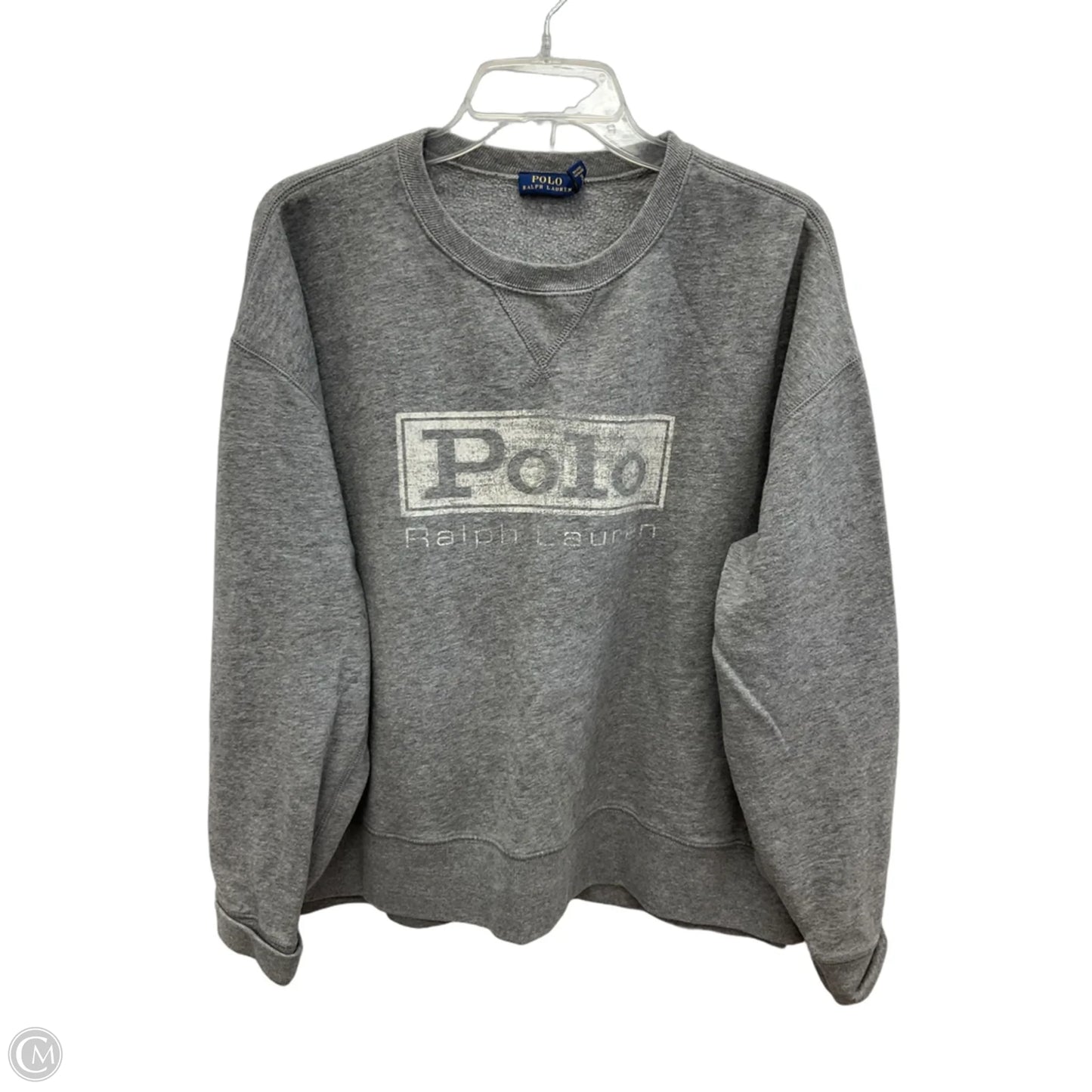 Athletic Top Long Sleeve Crewneck By Polo Ralph Lauren In Grey, Size: Xl