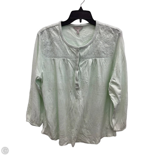 Top Long Sleeve By Lucky Brand In Green, Size: Xl