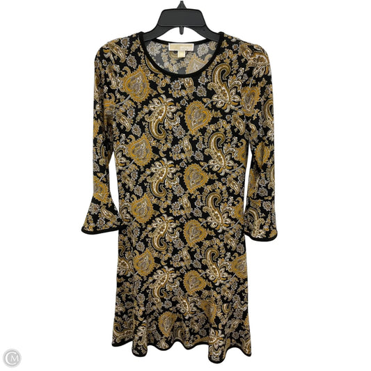 Dress Casual Short By Michael By Michael Kors In Black & Yellow, Size: Xs