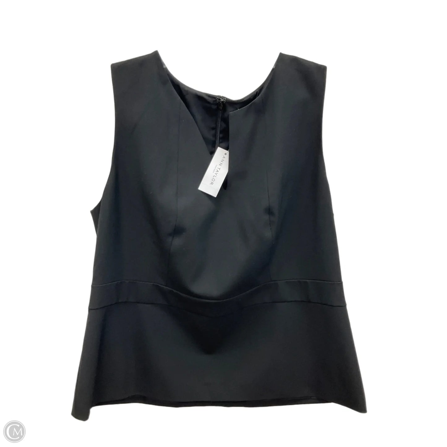 Top Sleeveless By Ann Taylor In Black, Size: L