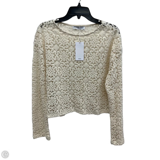 Top Long Sleeve By Mng In Cream, Size: L