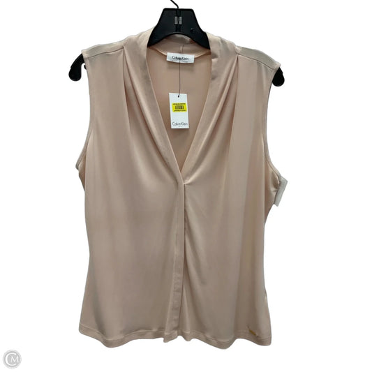 Top Sleeveless By Calvin Klein In Pink, Size: M