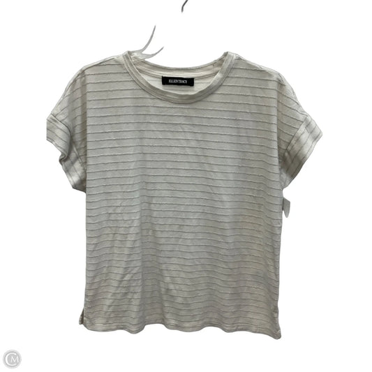 Top Short Sleeve By Ellen Tracy In White, Size: L