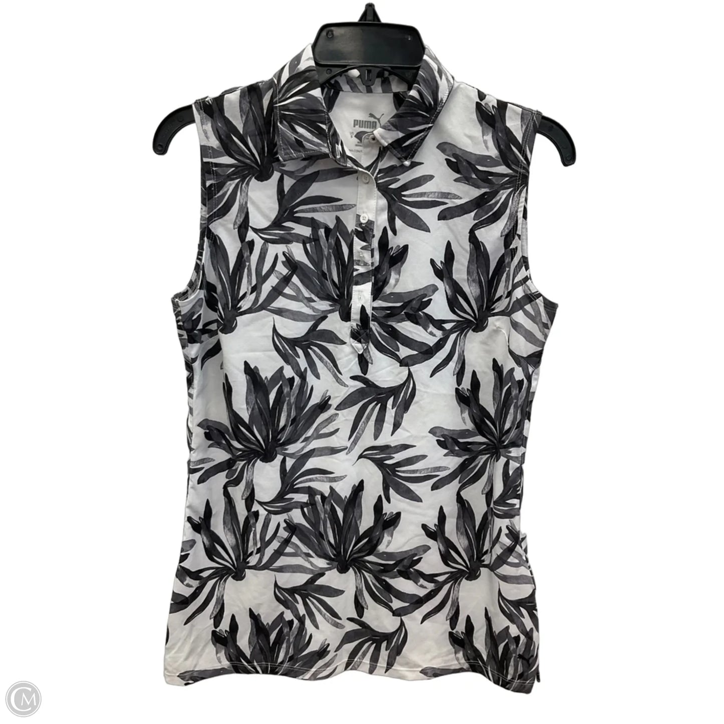 Athletic Tank Top By Puma In Tropical Print, Size: S