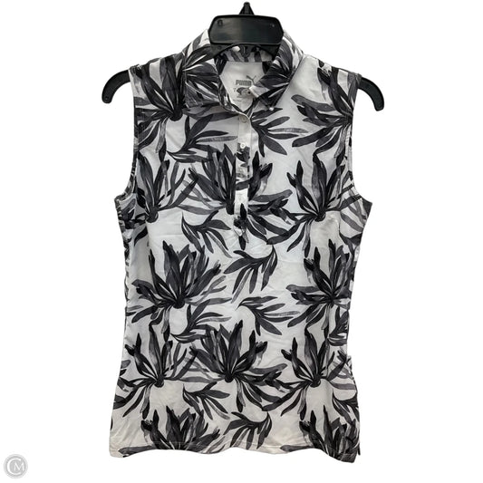 Athletic Tank Top By Puma In Tropical Print, Size: S