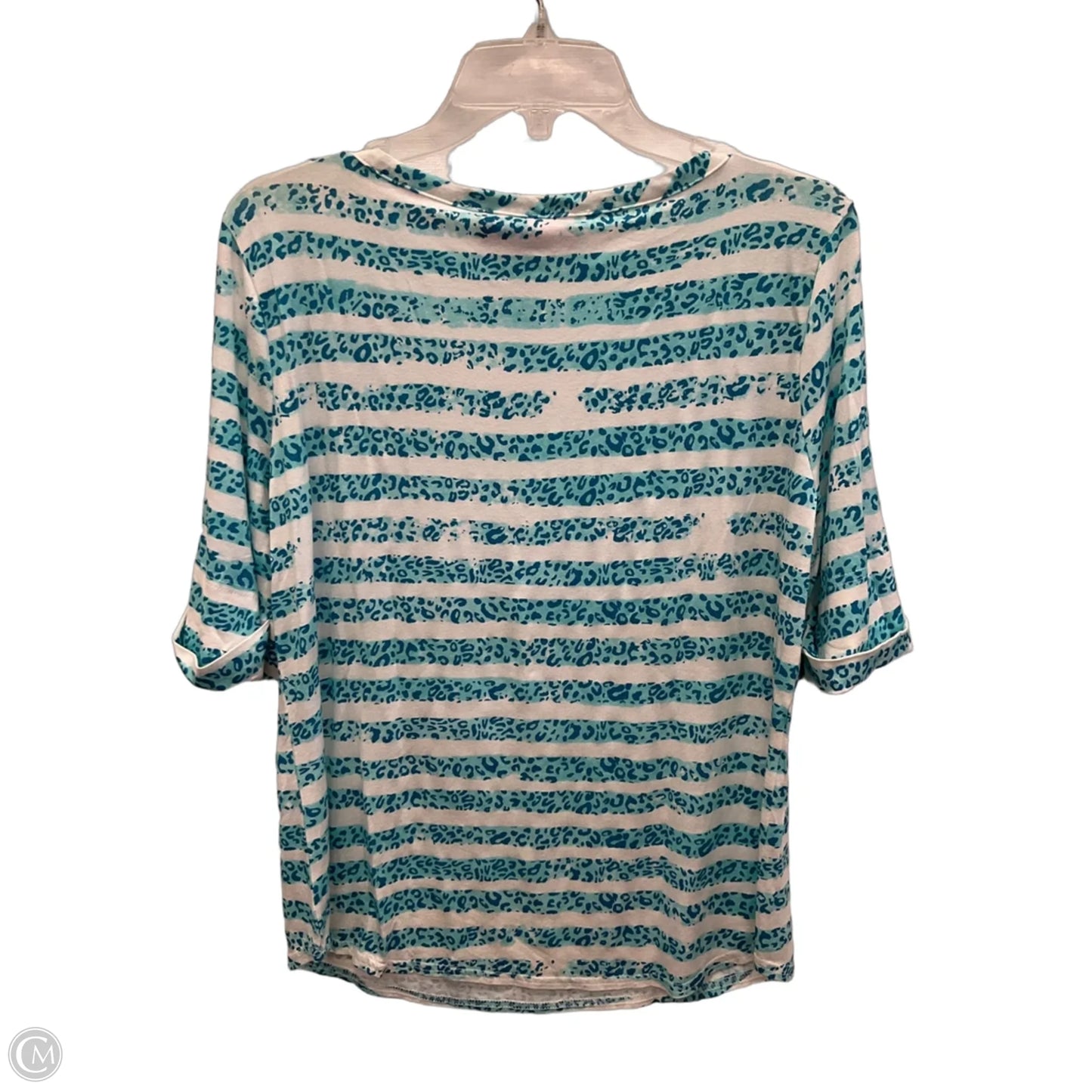 Top 3/4 Sleeve By Peck And Peck In Blue, Size: Xl