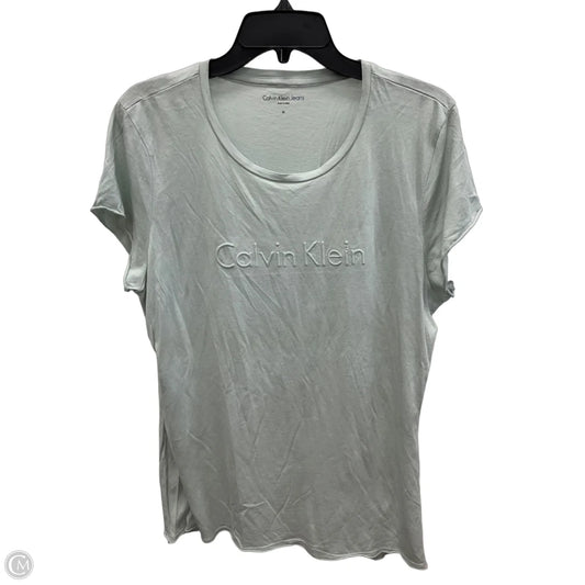Top Short Sleeve By Calvin Klein In Blue, Size: Xl