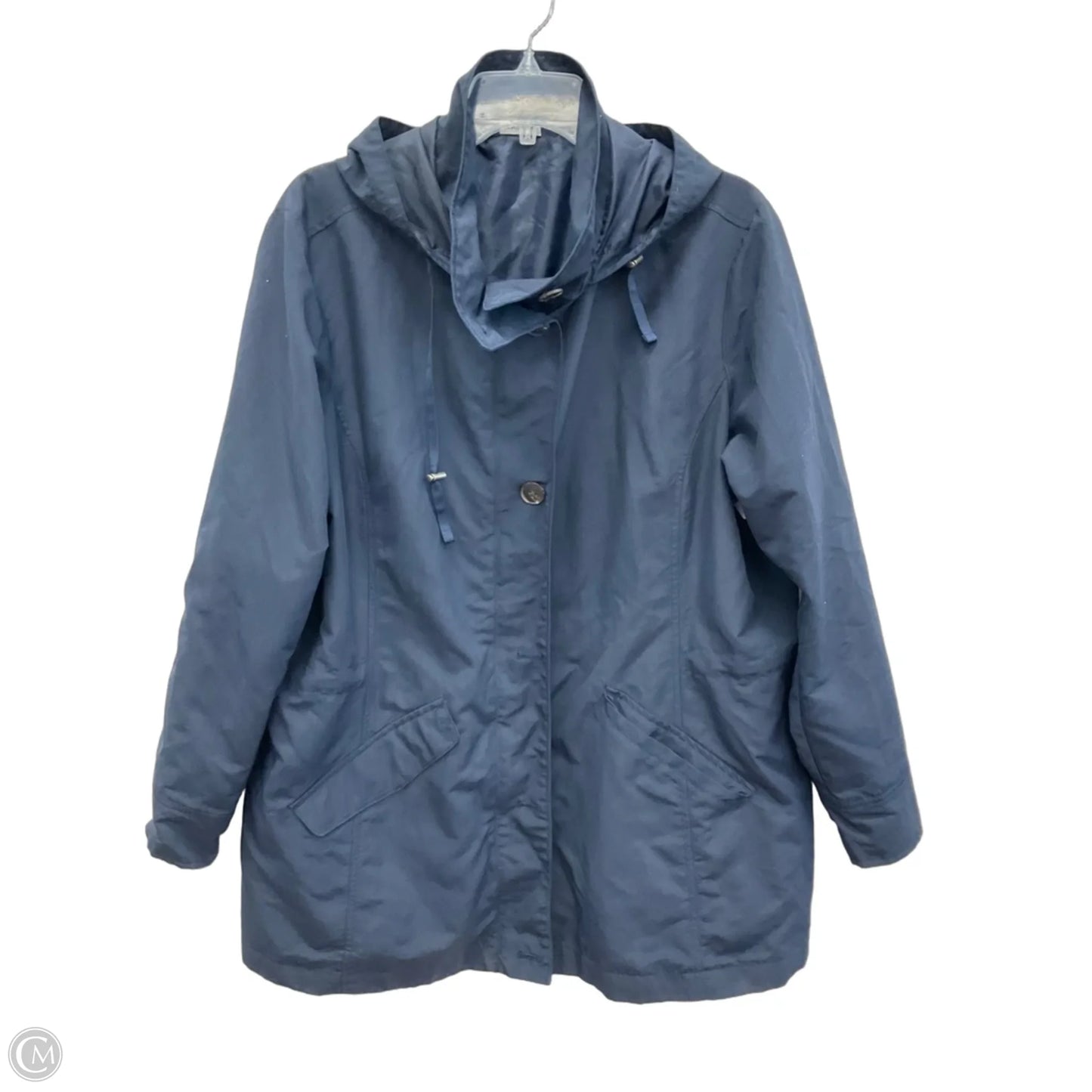 Coat Raincoat By Lands End In Navy, Size: 1x