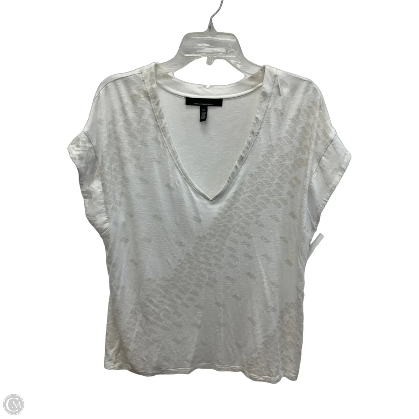 Top Short Sleeve By White House Black Market In White, Size: Xl