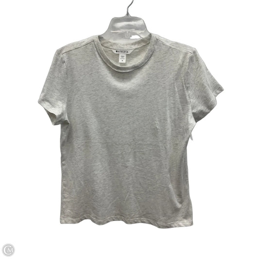 Top Short Sleeve By Athleta In Grey, Size: M