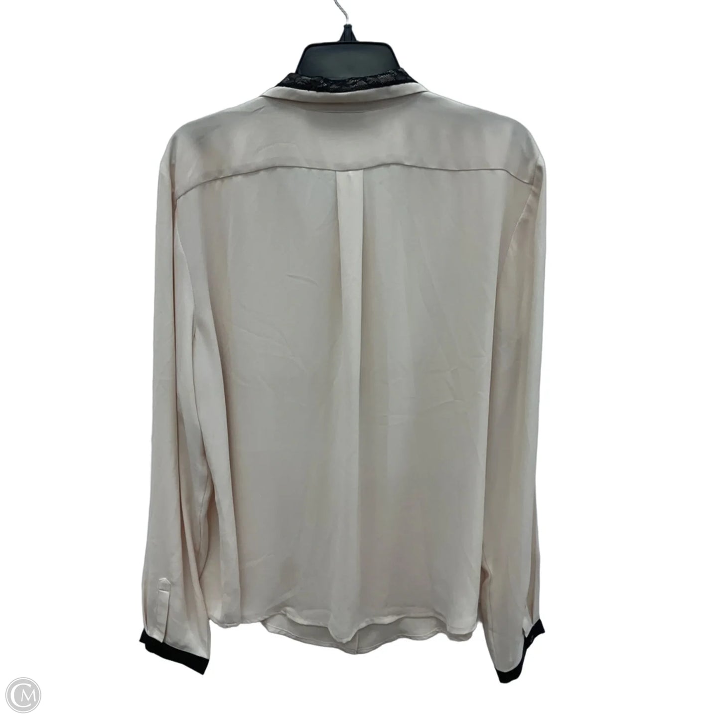 Blouse Long Sleeve By Loft In Cream, Size: Xl