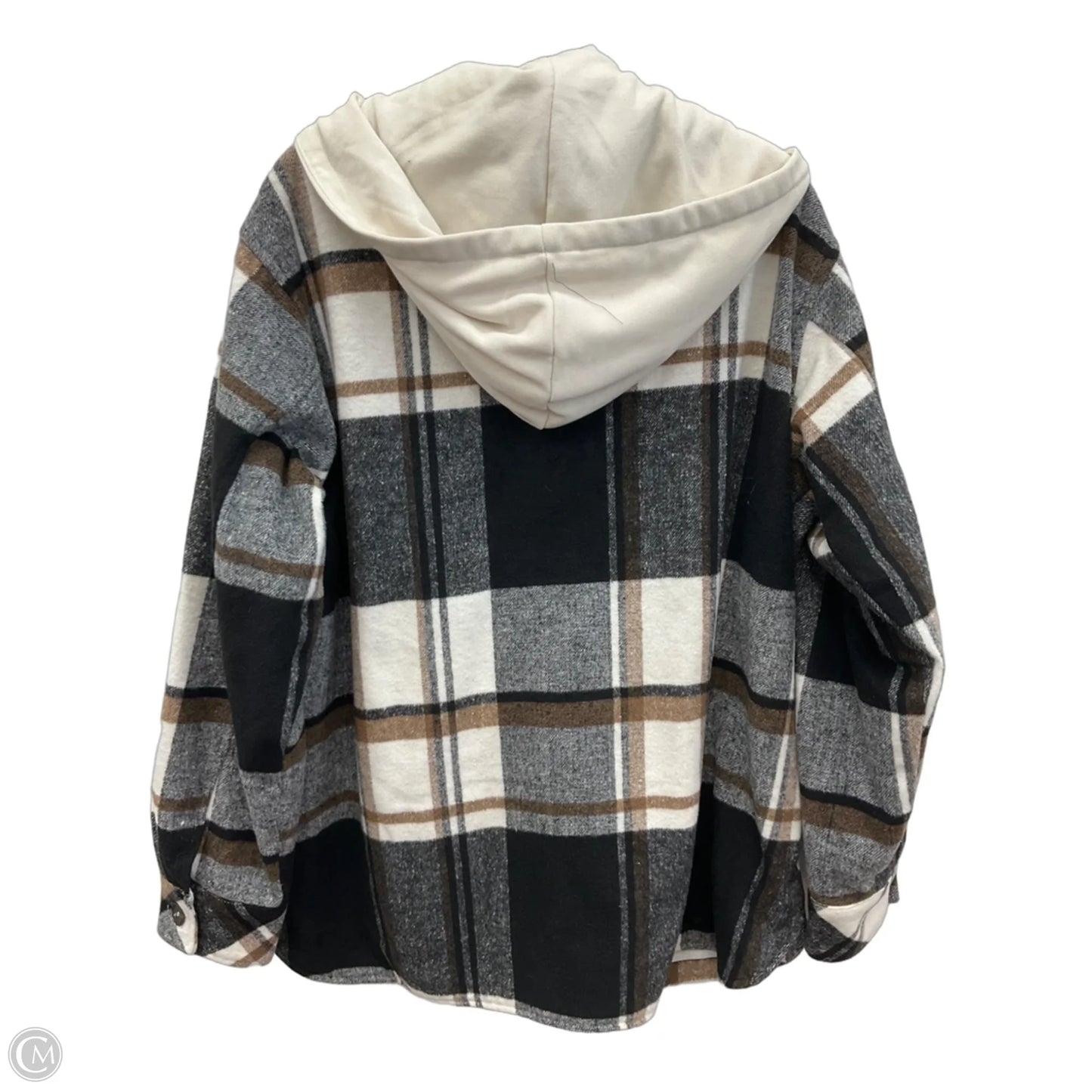 Jacket Shirt By Thread And Supply In Brown & Cream, Size: Xl