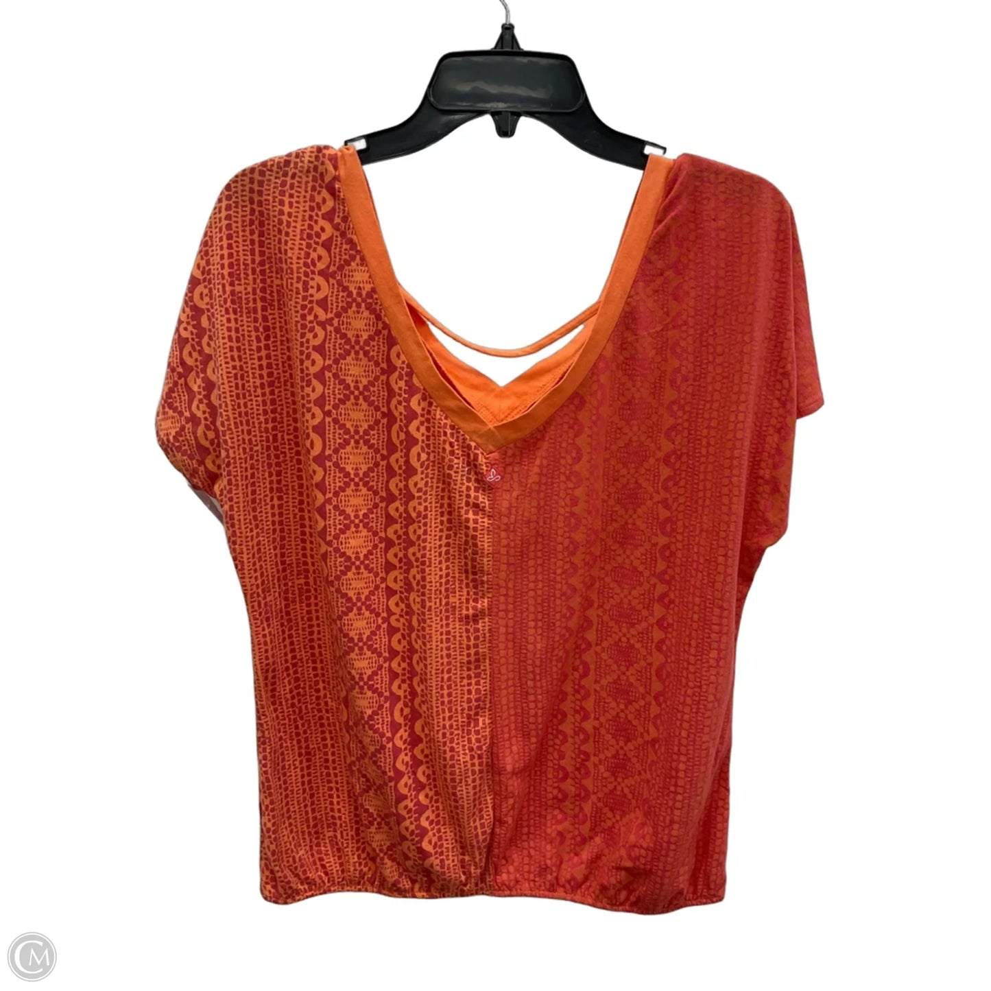 Top Short Sleeve By Prana In Orange, Size: M