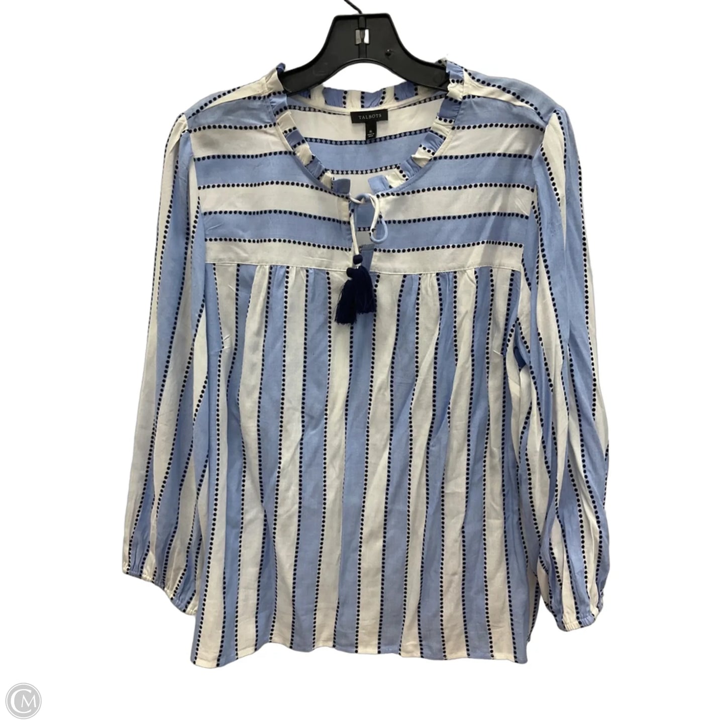 Top 3/4 Sleeve By Talbots In Blue, Size: M