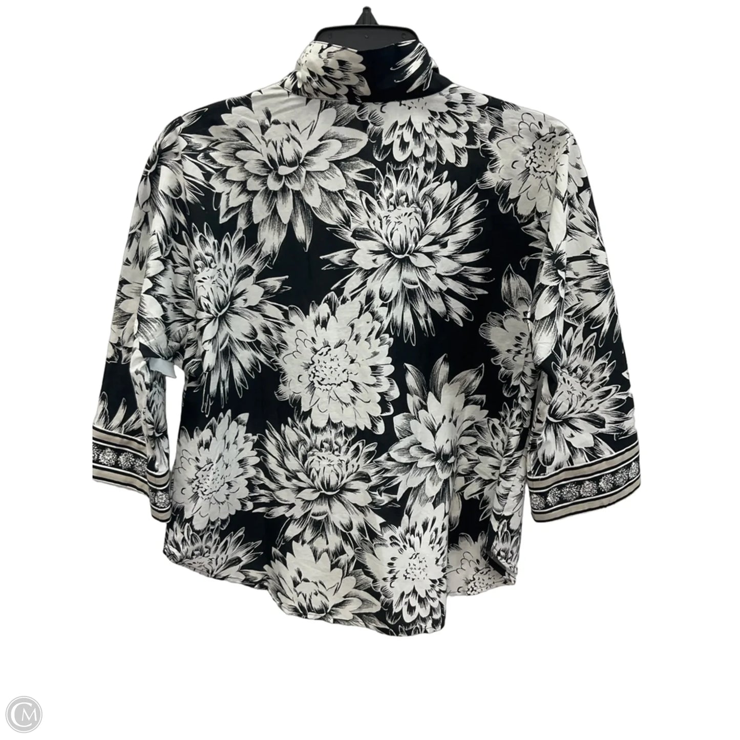 Top 3/4 Sleeve By Talbots In Black, Size: Sp