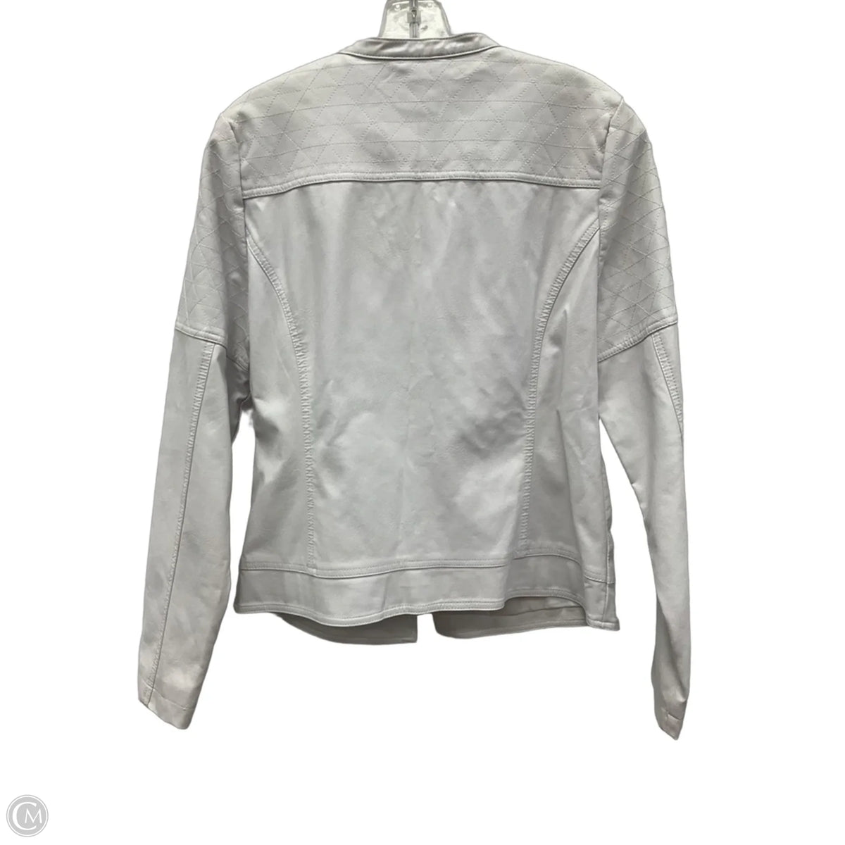 Jacket Leather By Guess In White, Size: L