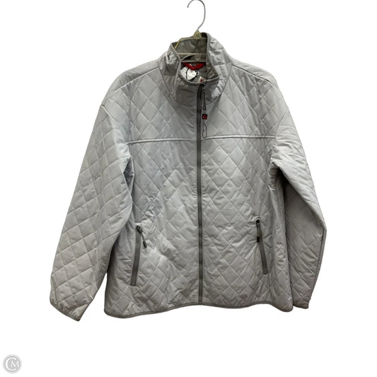 Coat Puffer & Quilted By Gerry In Silver, Size: L