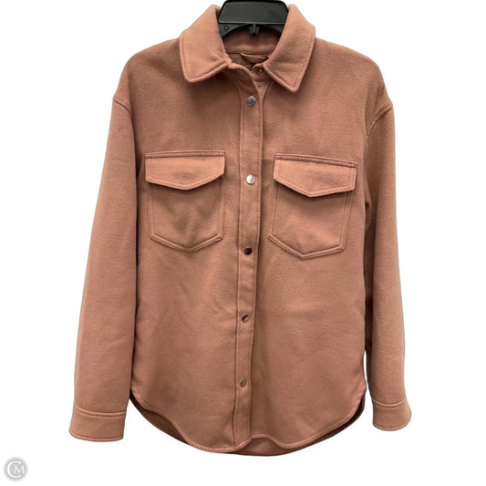 Jacket Shirt By Abercrombie And Fitch In Peach, Size: M