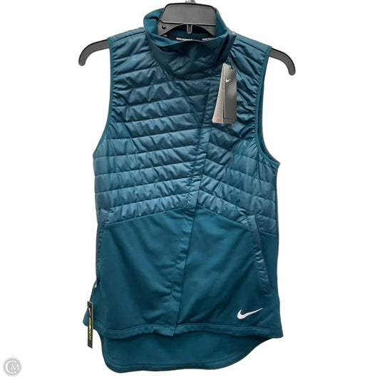 Vest Puffer & Quilted By Nike In Teal, Size: S