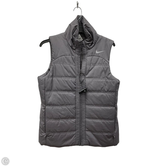 Vest Puffer & Quilted By Nike In Grey, Size: M