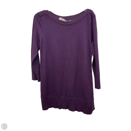 Sweater By Cable And Gauge In Purple, Size: L