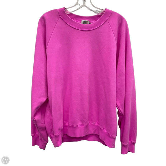 Athletic Sweatshirt Crewneck By Gap In Pink, Size: L