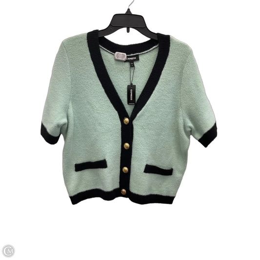 Cardigan By Express In Aqua, Size: Xl