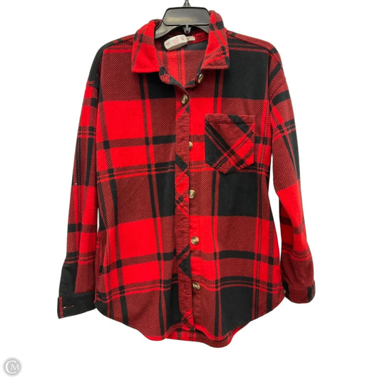 Jacket Shirt By Maurices In Plaid Pattern, Size: S