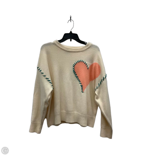 Sweater By Easel In White, Size: S