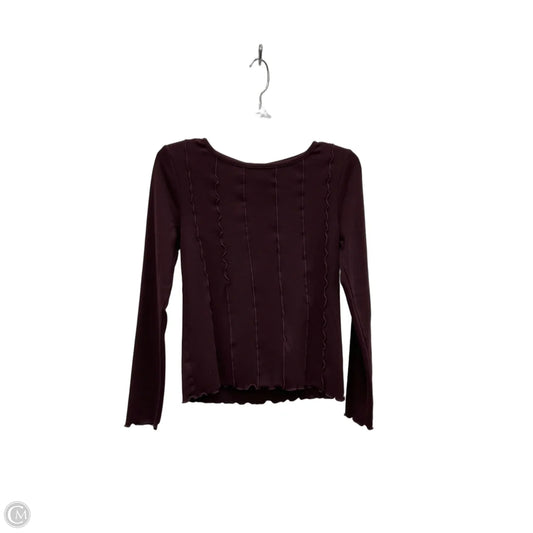 Top Long Sleeve By Loft In Maroon, Size: M