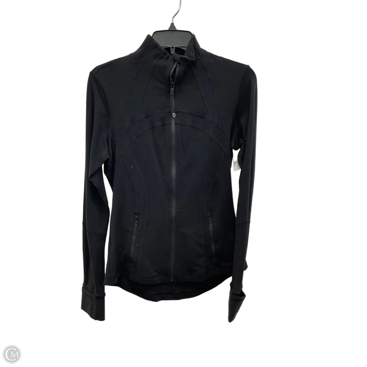 Athletic Jacket By Lululemon In Black, Size: 8