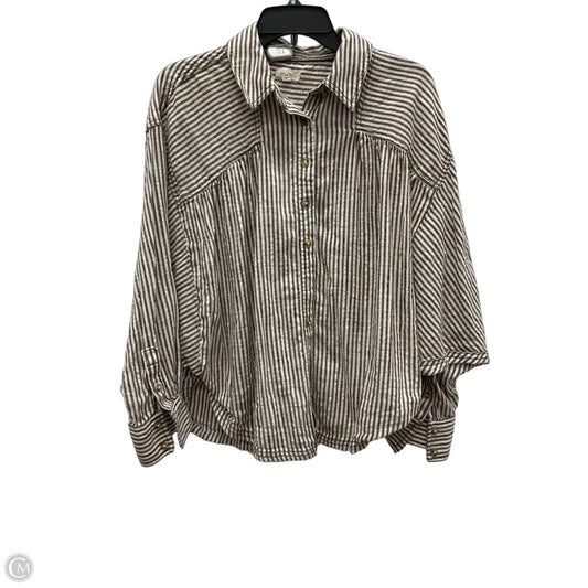 Top Long Sleeve By Pilcro In Striped Pattern, Size: M