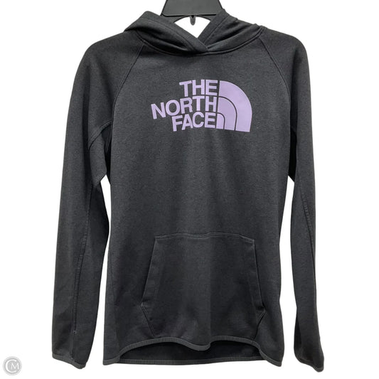 Athletic Sweatshirt Hoodie By The North Face In Grey, Size: M