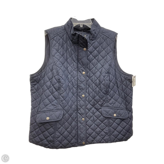 Vest Puffer & Quilted By Talbots In Blue, Size: 2x