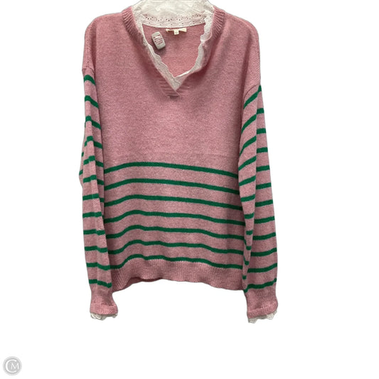 Sweater By Easel In Striped Pattern, Size: L