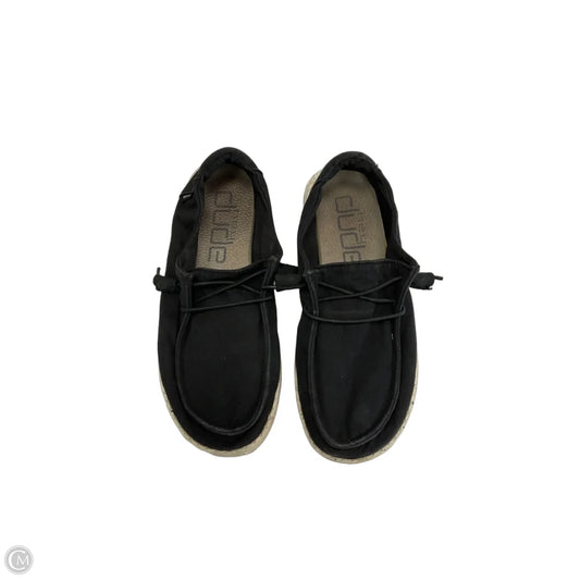 Shoes Flats By Hey Dude In Black, Size: 7