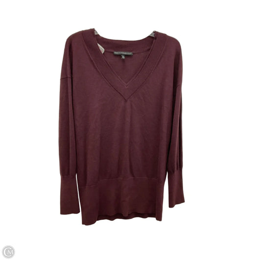 Top Long Sleeve By White House Black Market In Maroon, Size: L