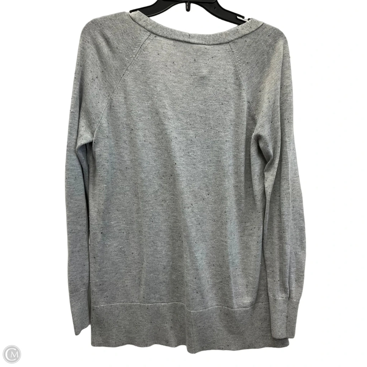 Sweater Cardigan By Loft In Grey, Size: M