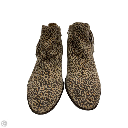 Boots Ankle Flats By Lucky Brand In Animal Print, Size: 10