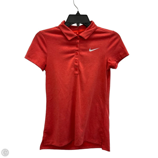 Top Short Sleeve By Nike In Orange, Size: Xs