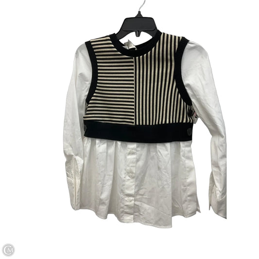 Top Long Sleeve By Maeve In Striped Pattern, Size: Xxs
