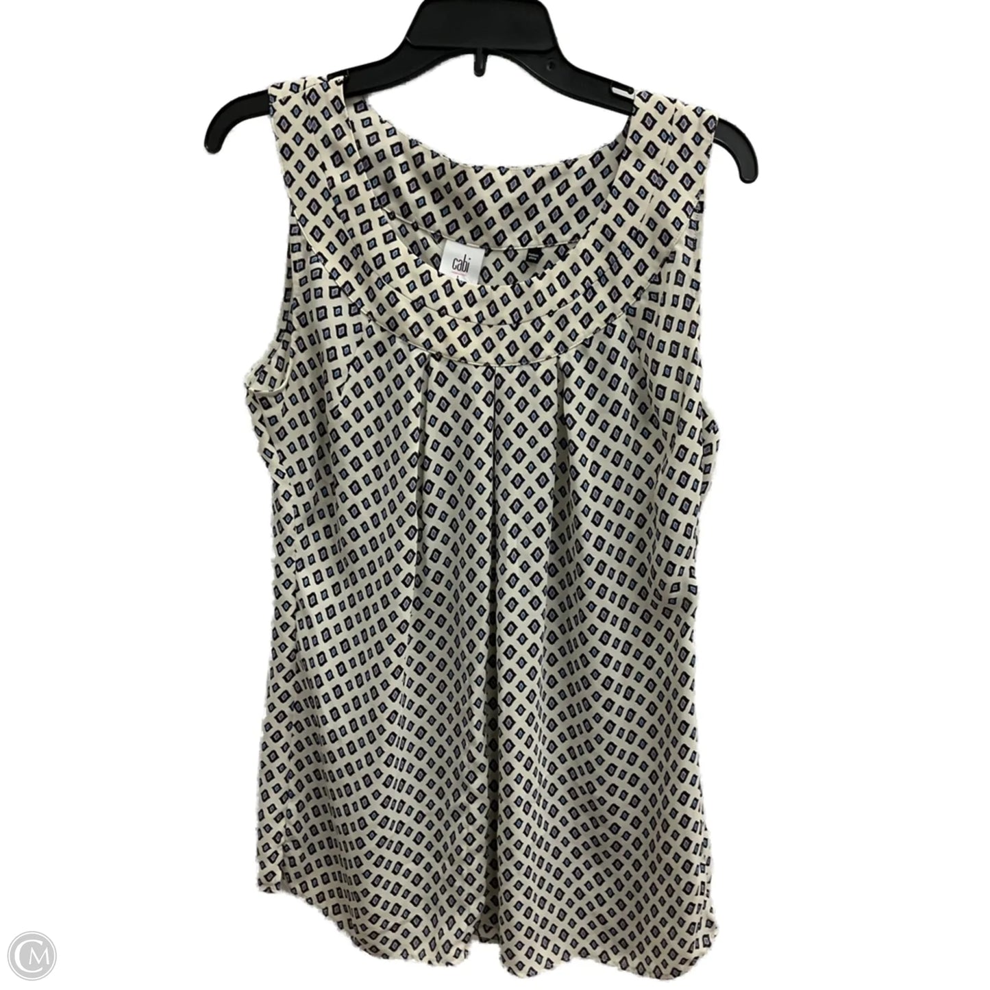 Top Sleeveless By Cabi In Multi-colored, Size: L