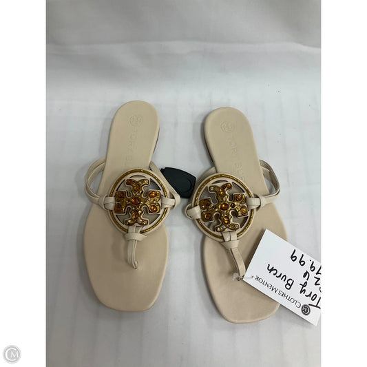 Sandals Designer By Tory Burch In Bronze, Size: 6