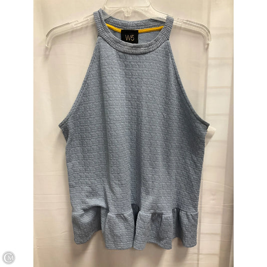 Top Sleeveless By W5 In Blue, Size: Xl